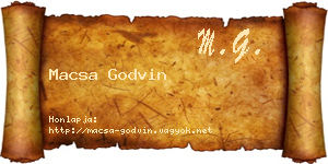 Macsa Godvin névjegykártya